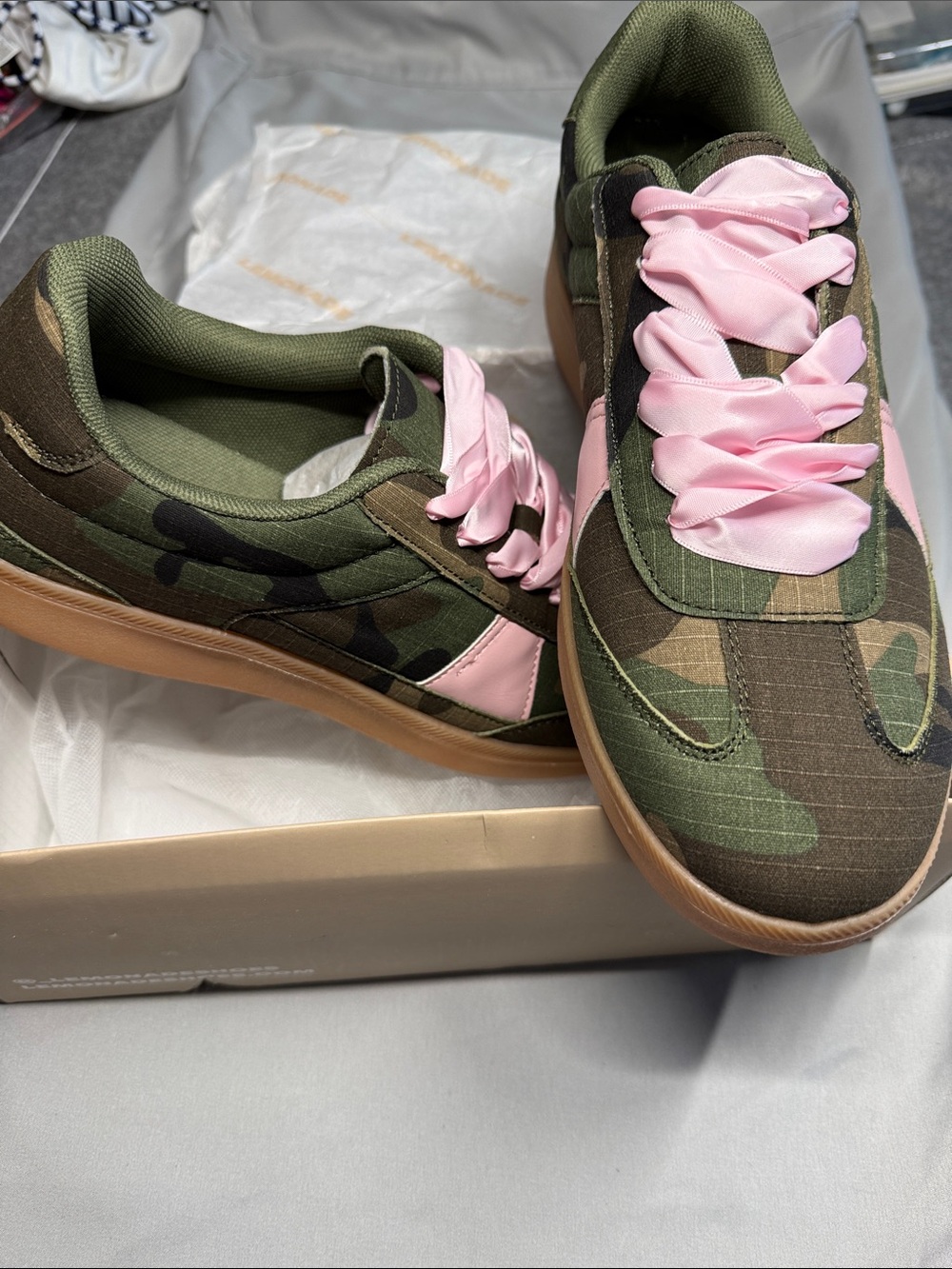 Lemonade Anja Camo Fabric Women's Sneakers - Size 11